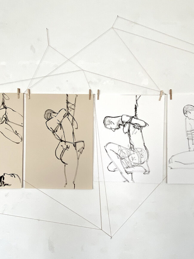 Ausstellung mit Aktzeichnungen im Atelierhaus Darmstadt