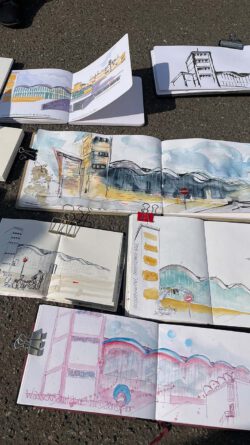 10 Jahre Urban Sketchers Rhein-Main im Atelierhaus Darmstadt